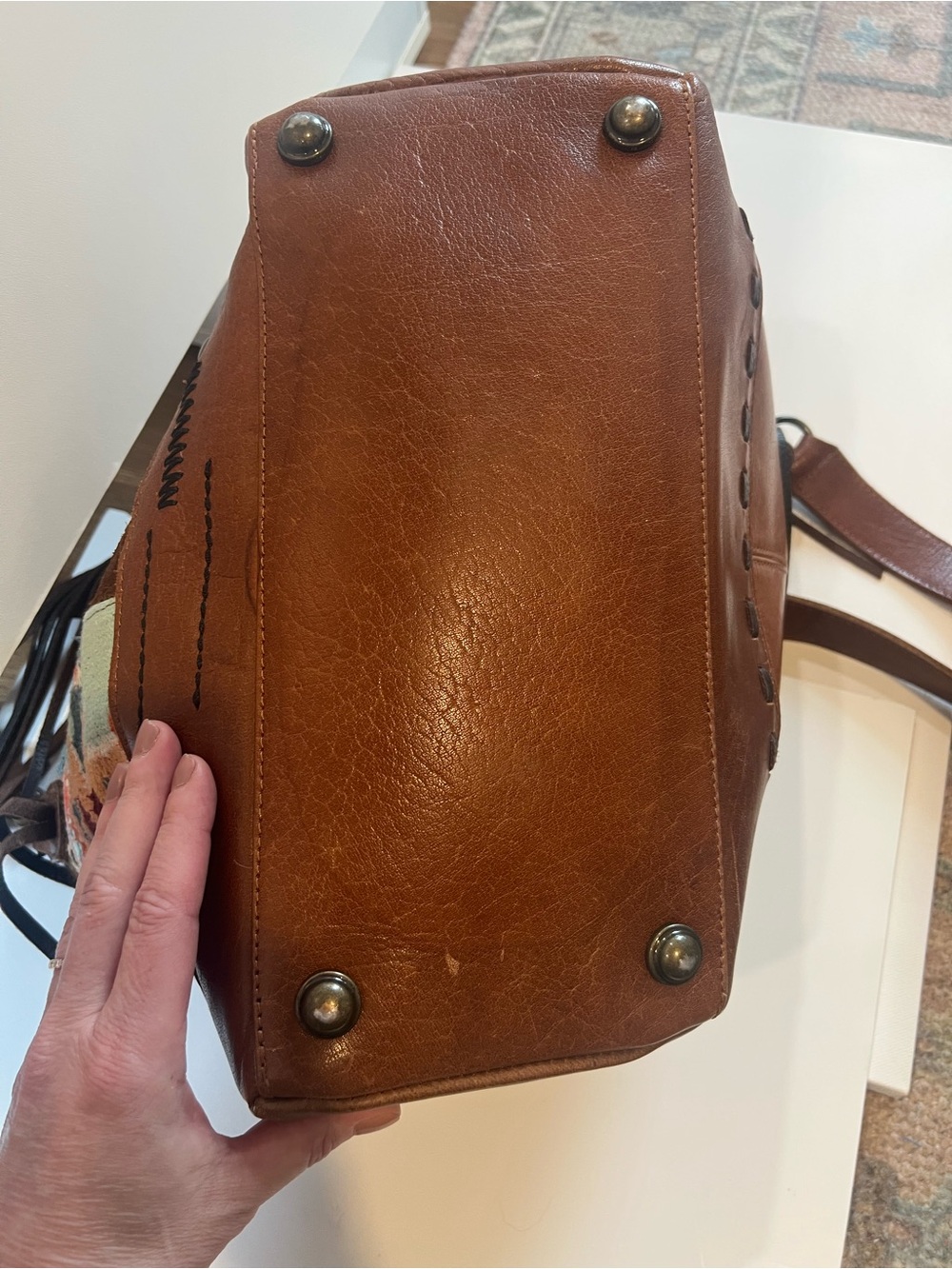 STS Ranchwear Chaynee Mountain (??) Multi-Material Patch Shoulder Bag - Picture 8 of 16
